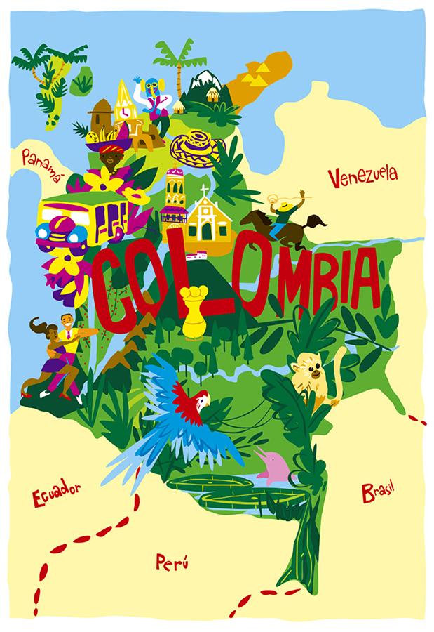 Marco con imagen (Mapa de Colombia)