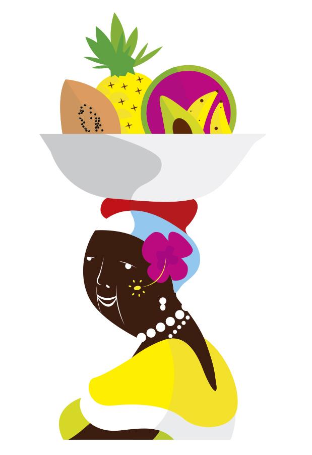 Marco con imagen (Palenquera)